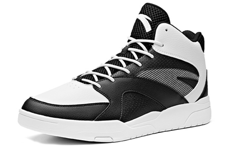 Shop Anta Lifestyle High-Top 'Black White' 11911811-5