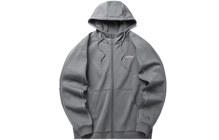 Anta Lifestyle Knit Loose Fit Fleece Hoodie Jacket Winter Oxidized Gray 152148713R-3