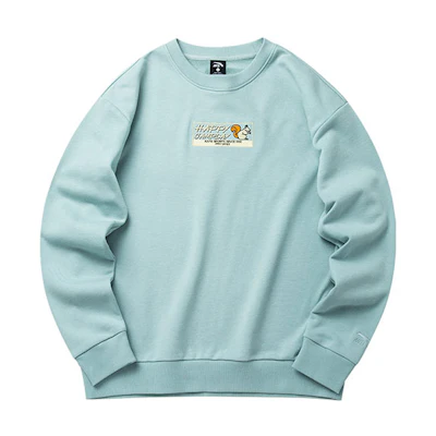 Anta Lifestyle Letter Embroidered Crewneck Pullover Sweatshirt Green Unisex 952218731-2