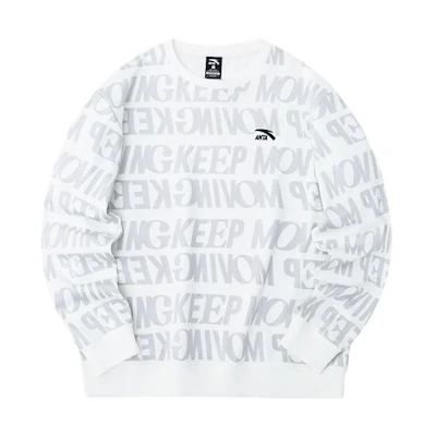 Anta Lifestyle Letter Print Crewneck Sweatshirt Unisex White 152238709-1