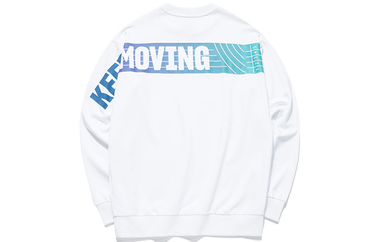 Anta Lifestyle Letter Print Crewneck Sweatshirt White - 152138716-1