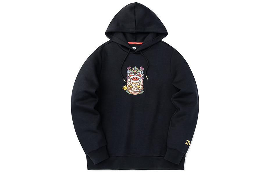Anta Lifestyle Lion Embroidery Hoodie Unisex Black 152318713-2
