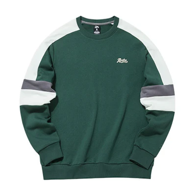 Anta Lifestyle Logo Crewneck Pullover Sweatshirt Pond Green - 952138730-2