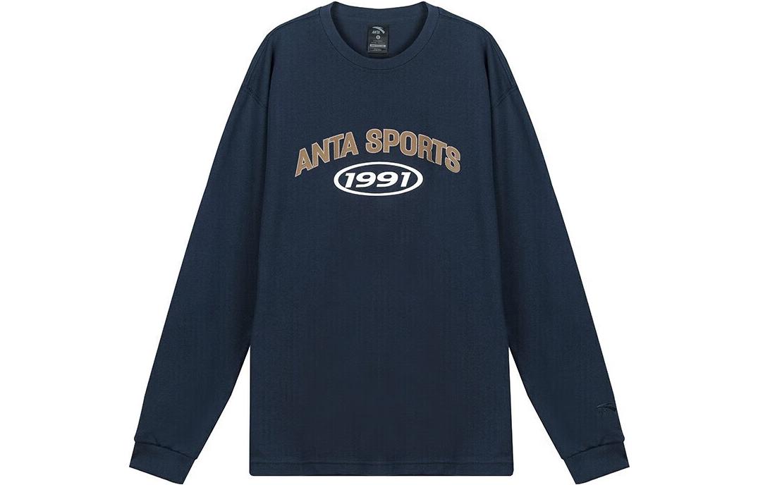 Anta Lifestyle Logo Crewneck Sweatshirt Unisex - Mystic Blue 952318715-2