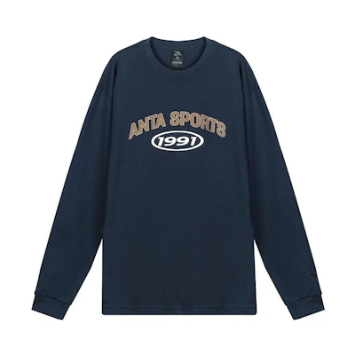 Anta Lifestyle Logo Crewneck Sweatshirt Unisex - Mystic Blue 952318715-2