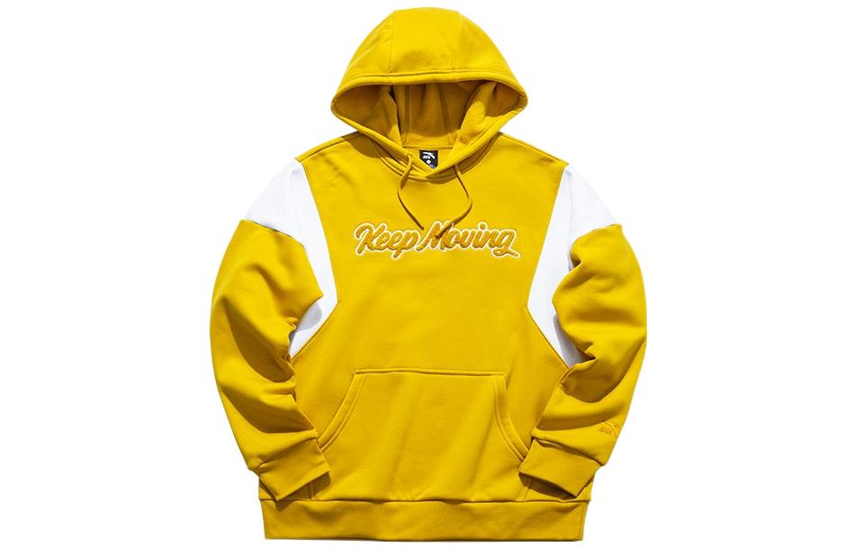 Anta Lifestyle Logo Patch Fleece Hoodie Yellow 152048747-5