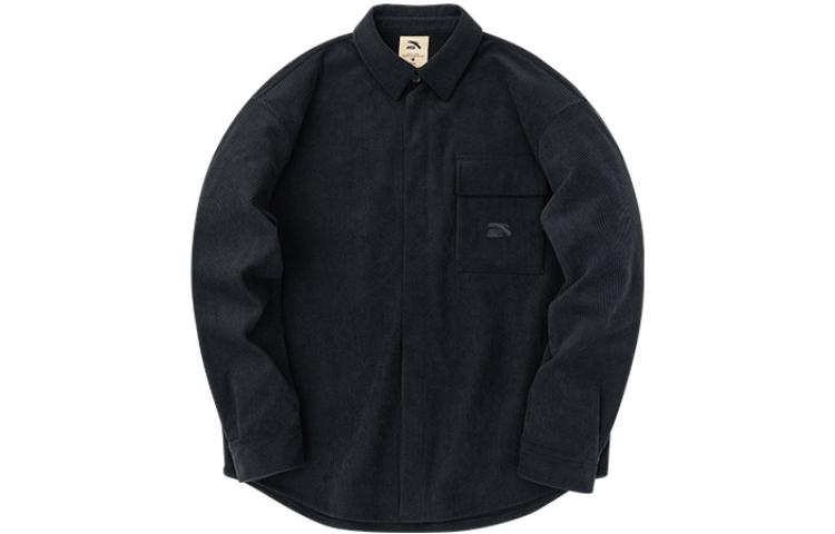 Anta Lifestyle Logo Polo Collar Button Jacket Unisex Black 172248771-2