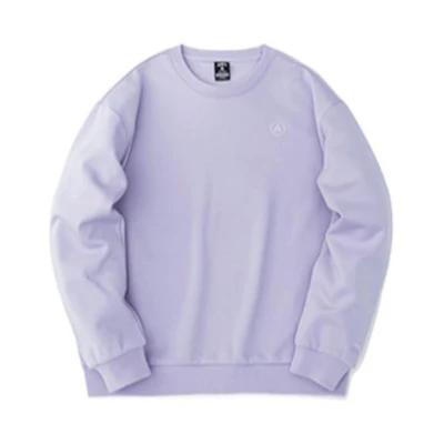 Anta Lifestyle Logo Print Crewneck Fleece Sweatshirt Unisex - Fresh Purple 952248709-5