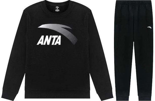 安踏休閒Logo印花衛衣與運動褲套裝 黑色休閒穿搭 9522187552 Buy 安踏休閒Logo印花衛衣與運動褲套裝 黑色休閒穿搭 9522187552