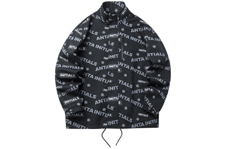 Anta Lifestyle Logo Print Track Jacket Black 952218645-1