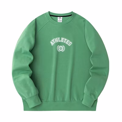 Anta Lifestyle Loose Fit Crew Neck Sweatshirt Green 952418709-2