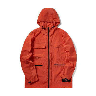 Anta Lifestyle Multi-Pocket Zipper Hoodie Jacket Orange - Series 95019611-2