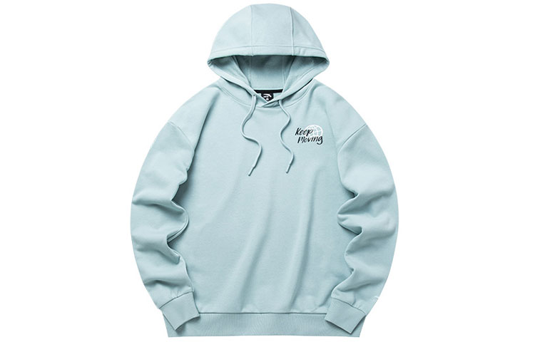 Anta Lifestyle Printed Loose Hoodie Couples - Misty Gray Blue 952218734-1