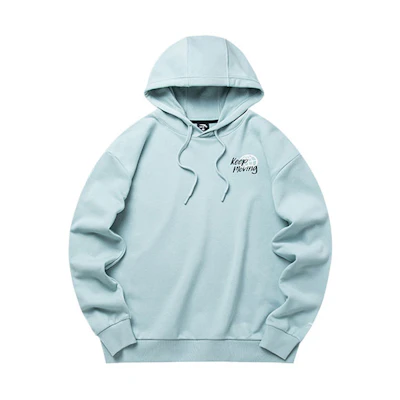 Anta Lifestyle Printed Loose Hoodie Couples - Misty Gray Blue 952218734-1