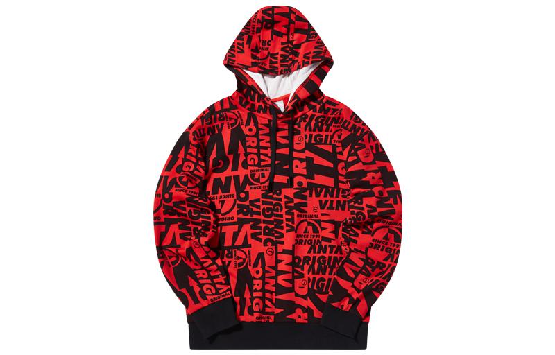 Anta Lifestyle Pullover Hoodie Red Letter Print Long Sleeve 152018794-2