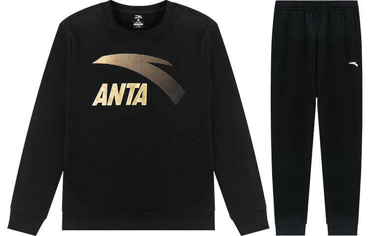 Anta Lifestyle Pullover Sweatshirt & Jogger Set - Casual Sportswear 9522187551