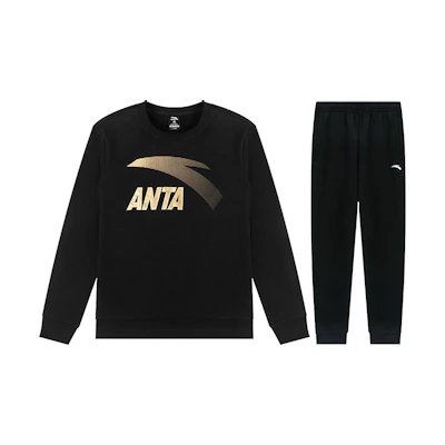Anta Lifestyle Pullover Sweatshirt & Jogger Set - Casual Sportswear 9522187551