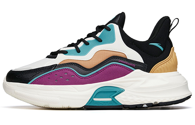 Anta Lifestyle Series 'Black White Purple Dad Shoe' 112148812-3