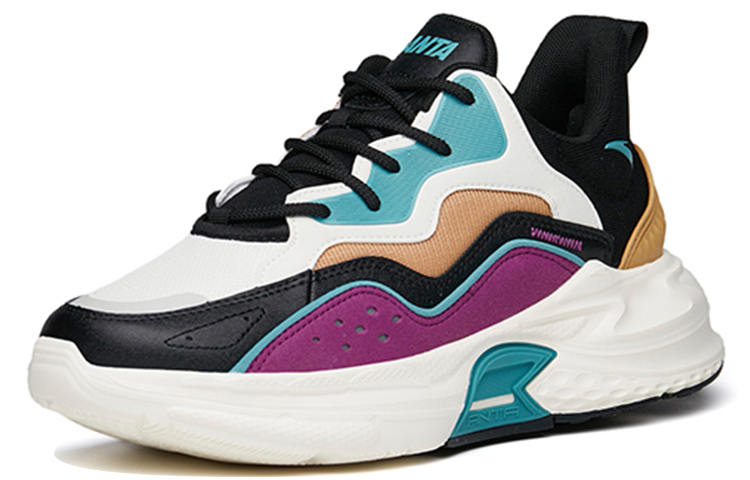 Lookbook Anta Serie Lifestyle 'Zapatillas Negro Blanco Púrpura Dad Shoe' 112148812-3