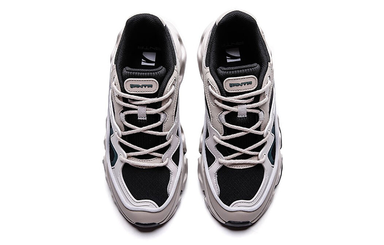 Lookbook 安踏 生活系列 厚底 減震防滑耐磨 低幫 老爹鞋 黑灰