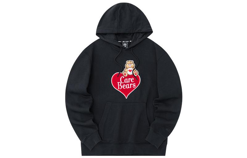 Anta Lifestyle Series Bear Heart Letter Hoodie Unisex Black 172238705-3