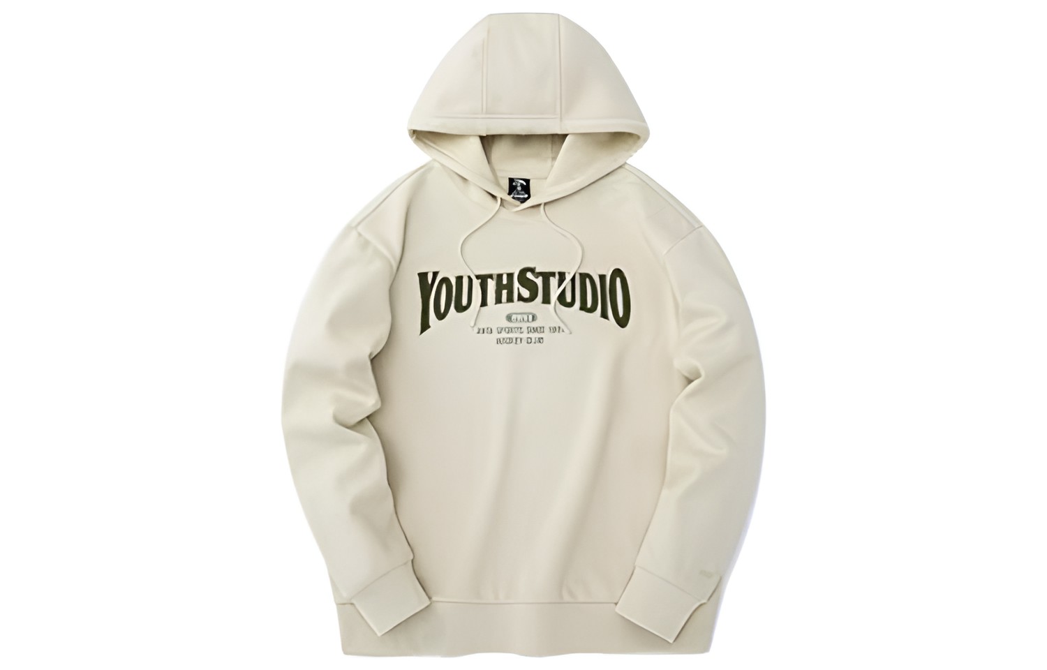 Anta Lifestyle Series Beige Logo Print Pullover Hoodie Unisex 952248702-1