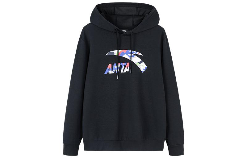 Anta Lifestyle Series Camo Print Hoodie Black Unisex 952238720-2