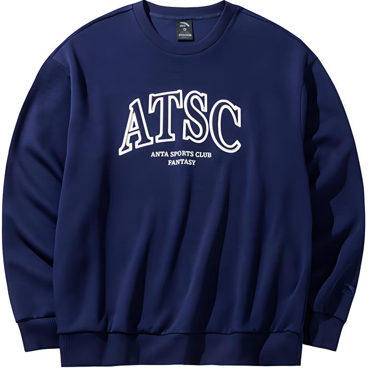 Anta Lifestyle Series Casual Comfort Breathable Sweatshirt Pure Blue 952438706-3