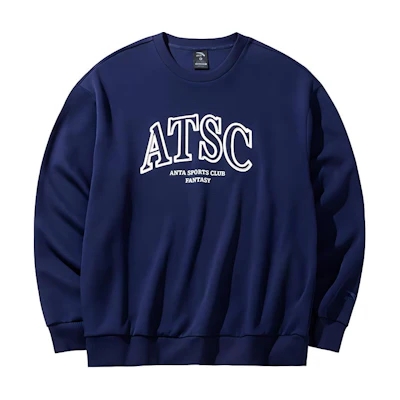 Anta Lifestyle Series Casual Comfort Breathable Sweatshirt Pure Blue 952438706-3