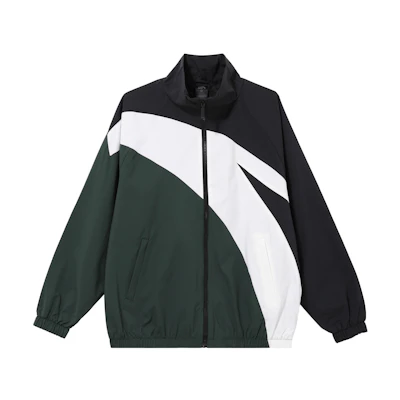 Anta Lifestyle Series Colorblock Logo Zip Jacket Unisex Black/Green 952338601-3