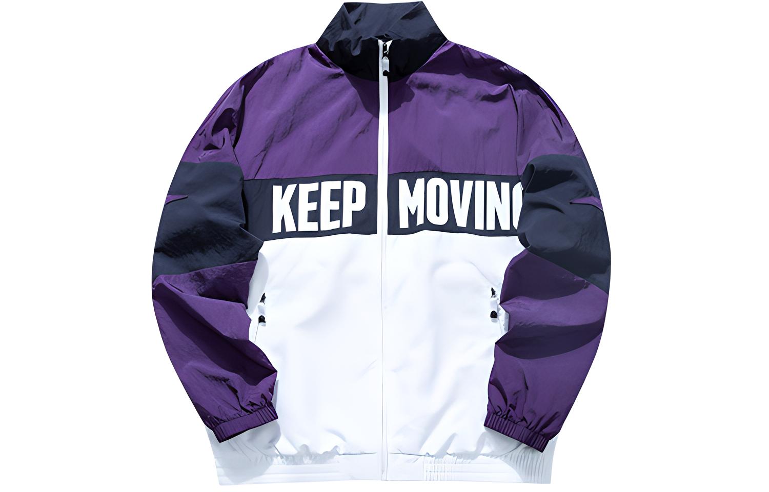 Anta Lifestyle Series Colorblock Loose Sports Jacket Purple () 152118614-3