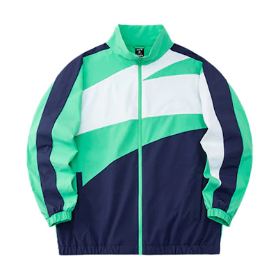 Anta Lifestyle Series Colorblock Zip Jacket Unisex Fluorescent Green 952228611-4