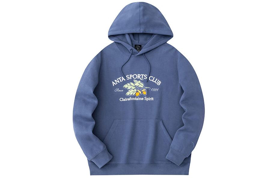 Anta Lifestyle Series Dream Blue Hand-Drawn Letter Hoodie 152418733-4