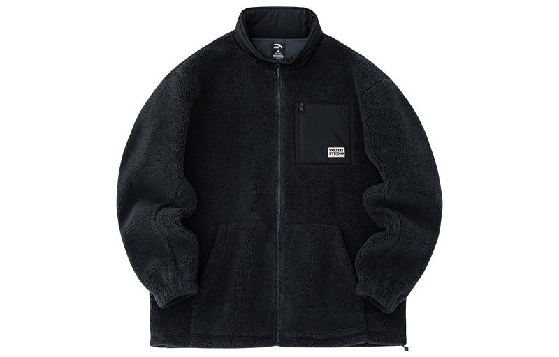 Anta Lifestyle Series Fleece Zip Jacket with Letter Print - Koala Gray 952238611-2