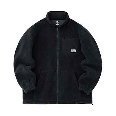 Anta Lifestyle Series Fleece Zip Jacket with Letter Print - Koala Gray 952238611-2