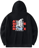 Anta Lifestyle Series Graphic Print Black Oversized Hoodie Unisex 152418716-3 Anta Lifestyle Series Graphic Print Black Oversized Hoodie Unisex 152418716-3