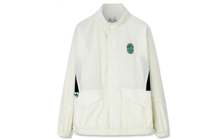 Anta Lifestyle Series Gray Zip-Up Jacket with Logo Print and Letter Design 172328612-3