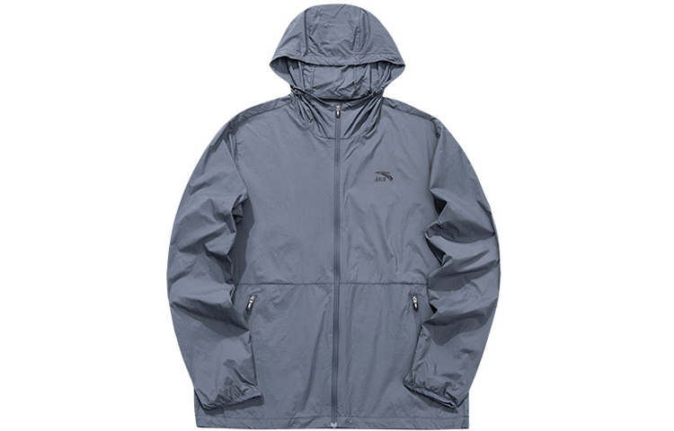 Anta Lifestyle Series Grey Hoodie Zip-Up Jacket 152128607-2