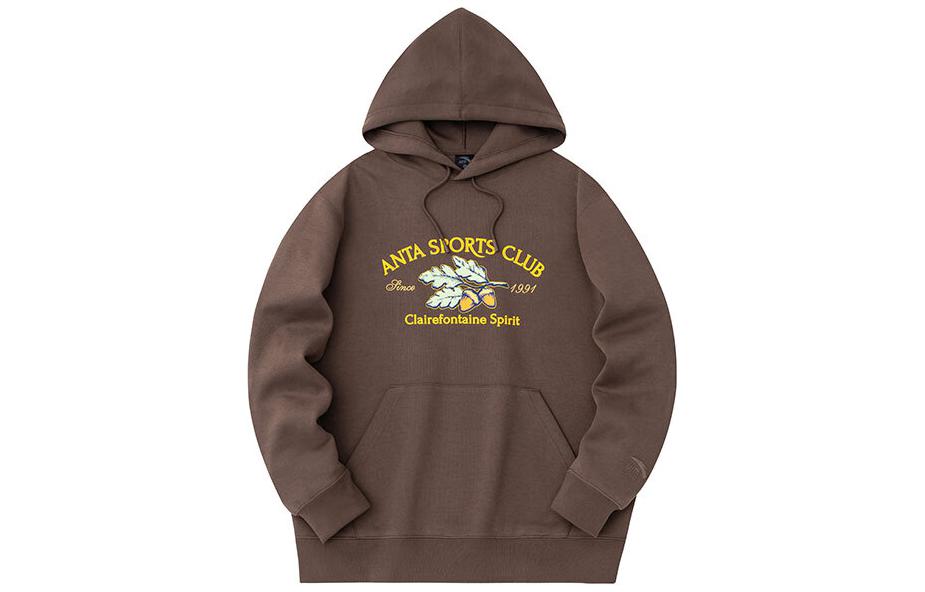 Anta Lifestyle Series Hand-Drawn Hoodie in Chocolate Brown 152418733-2