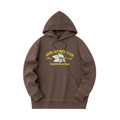 Anta Lifestyle Series Hand-Drawn Hoodie in Chocolate Brown 152418733-2