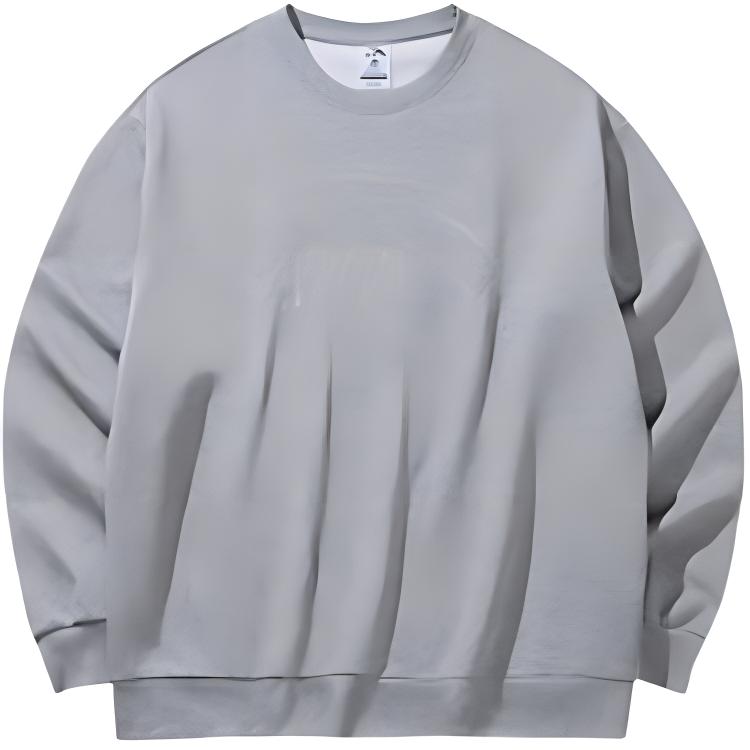 Anta Lifestyle Series Letter Crewneck Fleece Sweatshirt Unisex - Gray 952448701-9