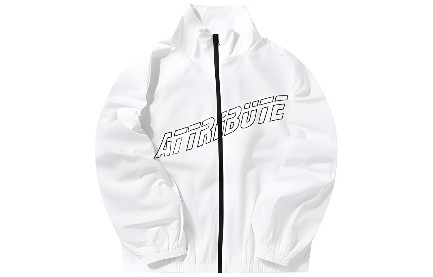 Anta Lifestyle Series Letter Print Zip-Up Hoodie Jacket White 95018642-3