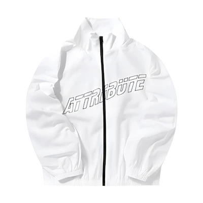 Anta Lifestyle Series Letter Print Zip-Up Hoodie Jacket White 95018642-3