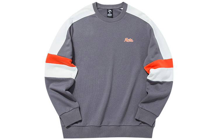 Anta Lifestyle Series Logo Crewneck Sweatshirt - Slate Gray 952138730-3