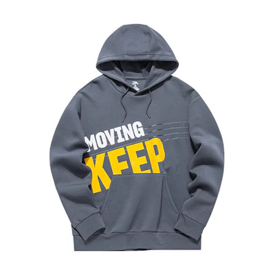 Anta Lifestyle Series Logo Print Pullover Sweatshirt Men’s Grey 152138722-1