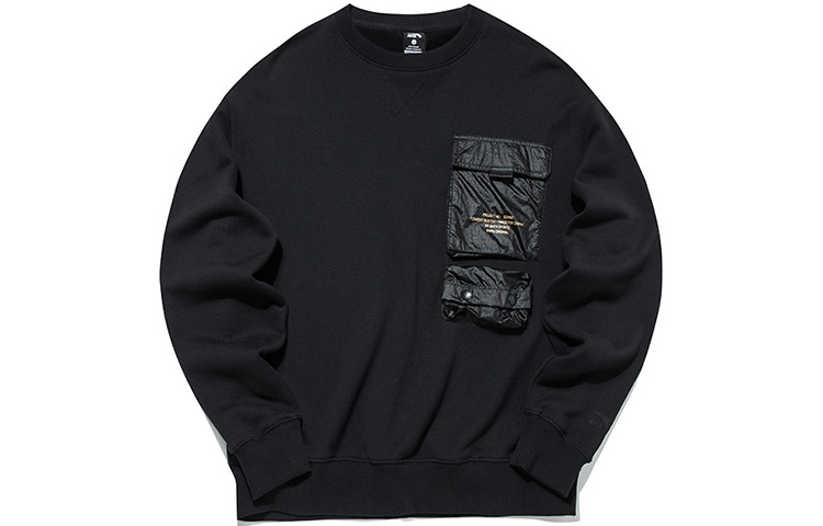 Anta Lifestyle Series Loose Fit Crewneck Pullover Sweatshirt Black 152148742-3