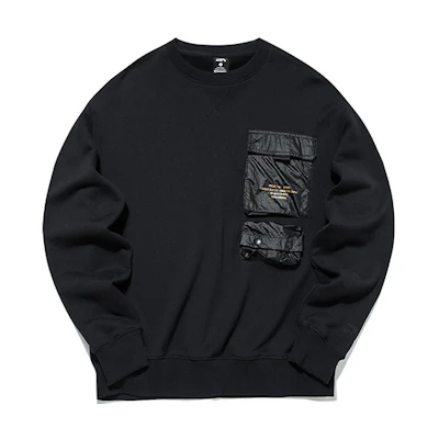 Anta Lifestyle Series Loose Fit Crewneck Pullover Sweatshirt Black 152148742-3