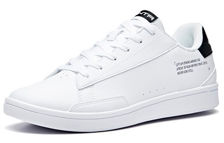 Lookbook Anta安踏 生活系列 皮面低筒滑板鞋 白黑