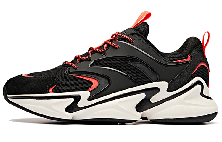 Anta Lifestyle Series Low-Top Sneakers 'Black Red' 11918881-1