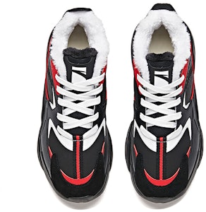 安踏 生活系列 防滑耐磨 低筒 老爹鞋 男款 黑紅 Lookbook 安踏 生活系列 防滑耐磨 低筒 老爹鞋 男款 黑紅